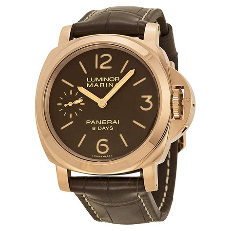 panerai luminor marina 18k rose gold watch - pam00511|Panerai Luminor Marina Brown Dial 18kt Rose Gold Men's Watch .